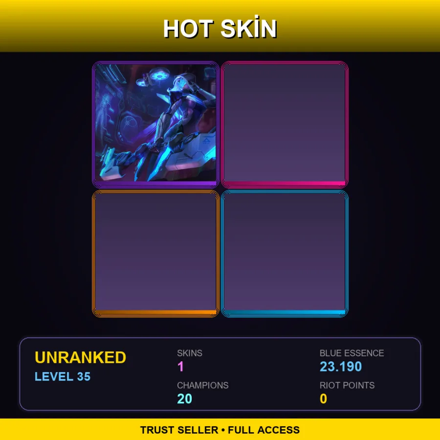 EUW | Lv35 | Unranked | 1 Skin | 20 Champ