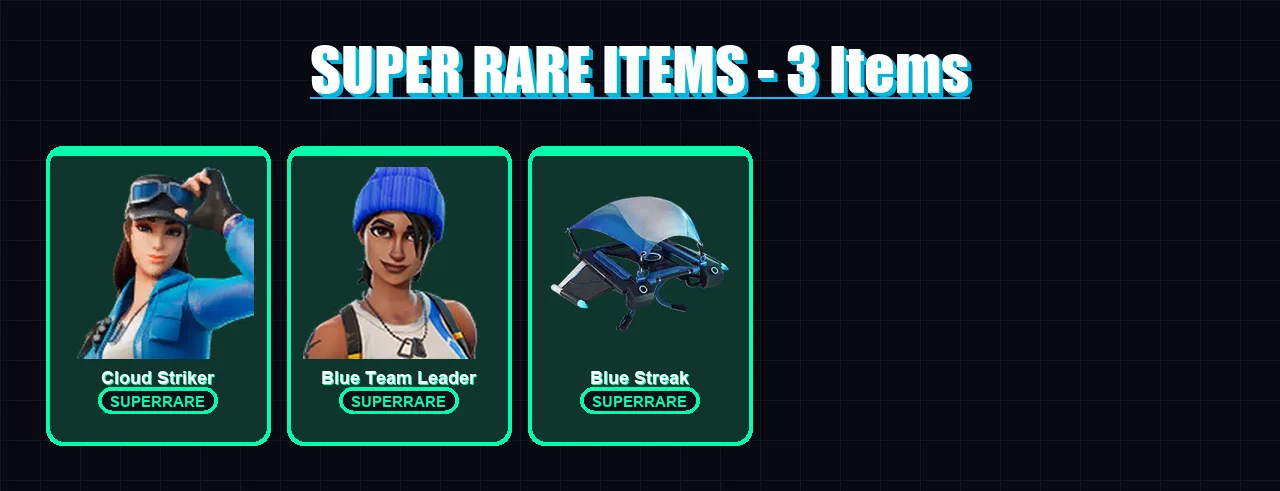 [PS4/PS5/XBOX/PC] | Cloud Striker | Blue Team Leader | Mandalorian | Fade | Aquaman | 15 skin | 13 pickaxe | 19 emote | 20 glider | Lv240