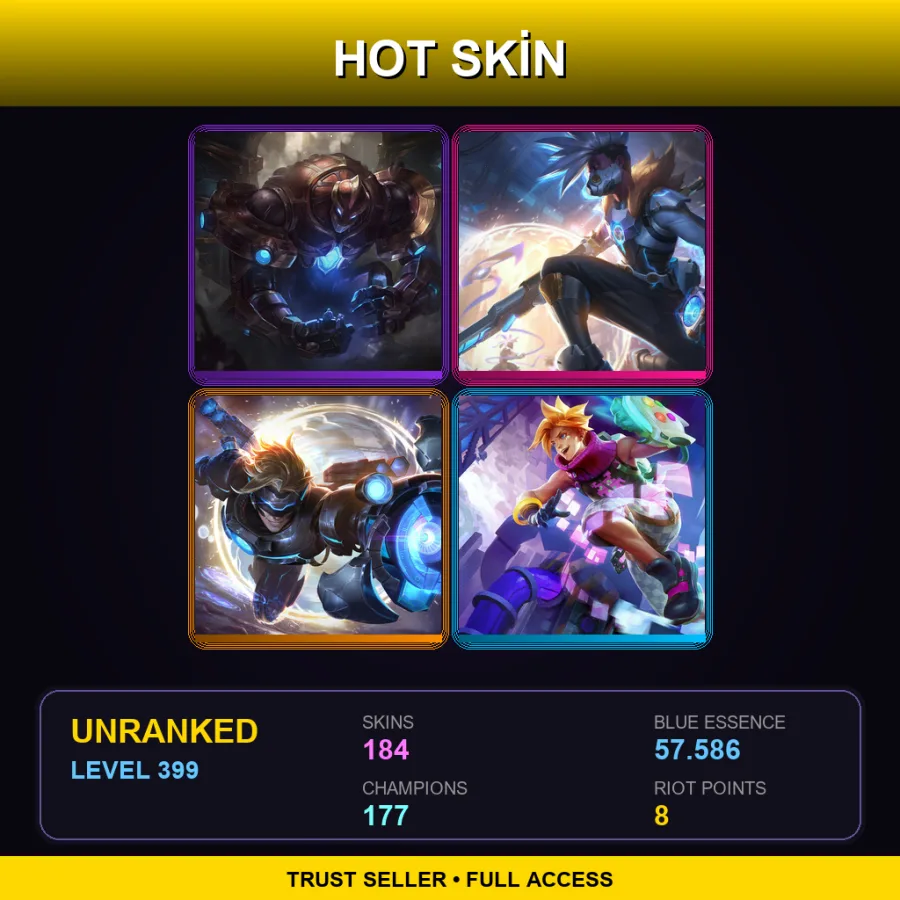 LAN | Lv399 | Unranked | 184 Skin | 177 Champ — Master Chef Tahm Kench