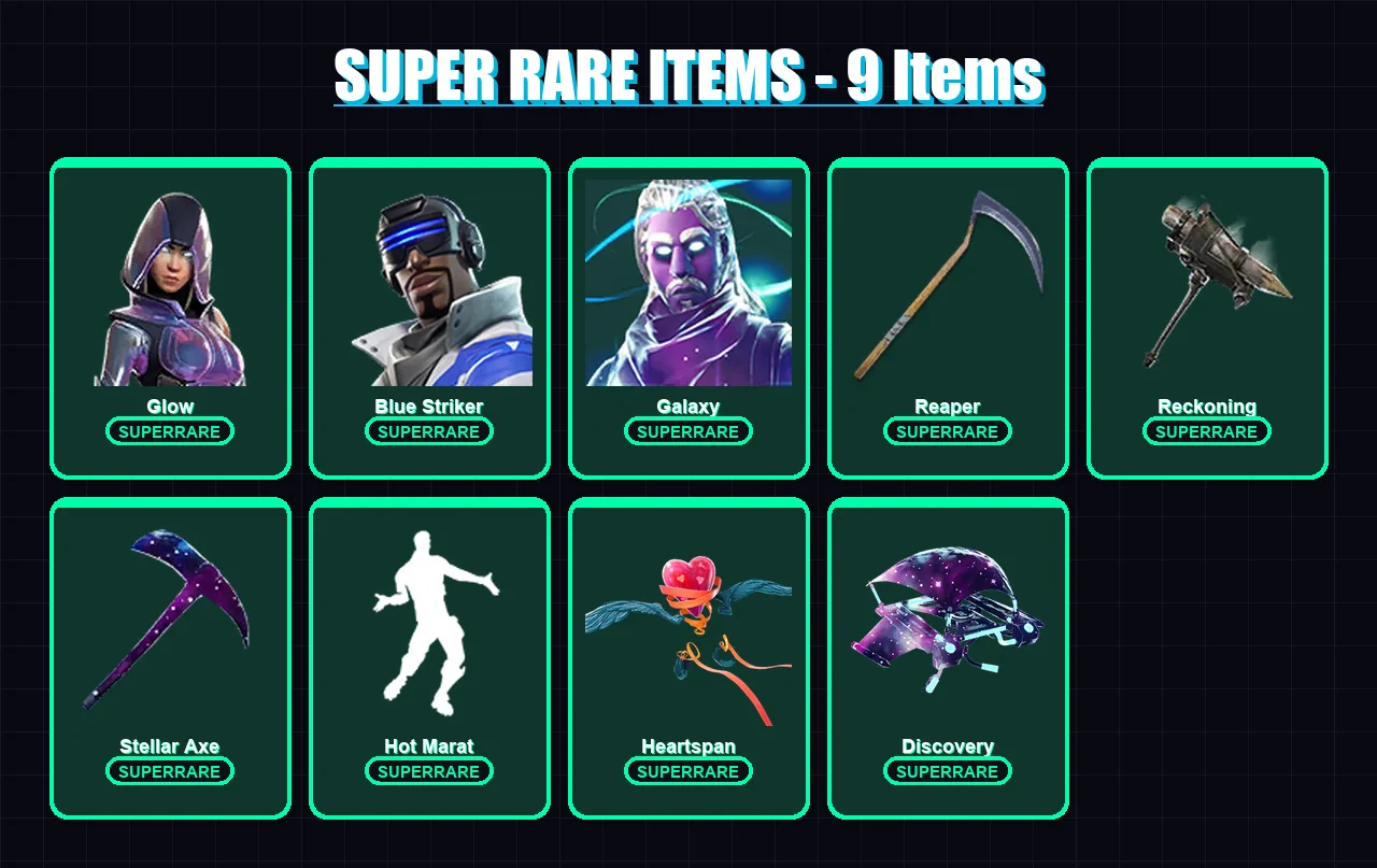 [PS4/PS5/XBOX/PC] | Glow | Blue Striker | Galaxy | Drift | Ruin | 66 skin | 58 pickaxe | 60 emote | 57 glider | Lv663