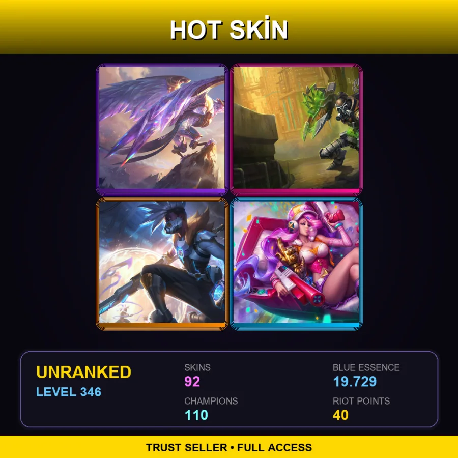BR | Lv346 | Unranked | 92 Skin | 110 Champ