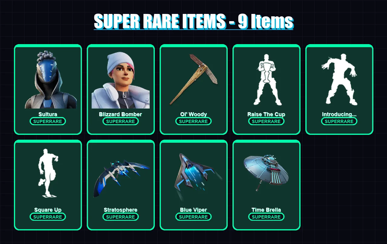 [PS4/PS5/PC] | Sultura | Blizzard Bomber | Eternal Knight | Peter Griffin | Mandalorian | 57 skin | 92 pickaxe | 79 emote | 92 glider | Lv1795
