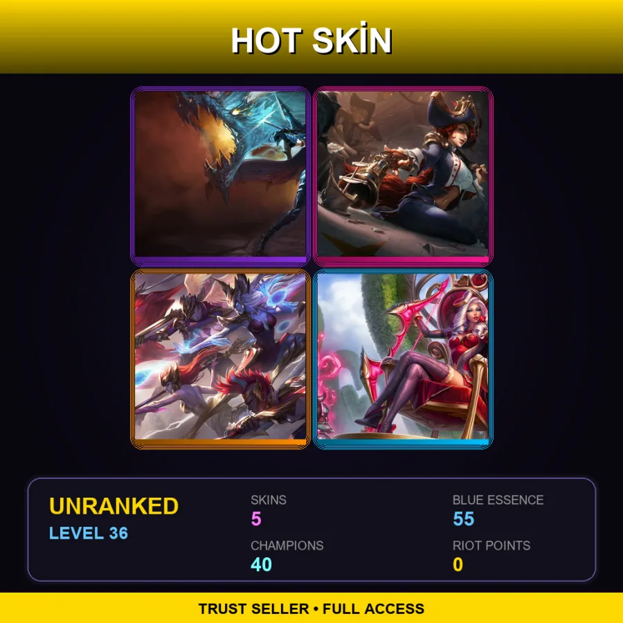 LAS | Lv36 | Unranked | 5 Skin | 40 Champ — Skt T1 Nami