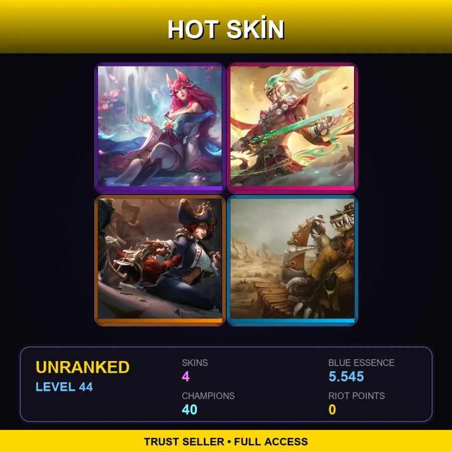 LAS | Lv44 | Unranked | 4 Skin | 40 Champ