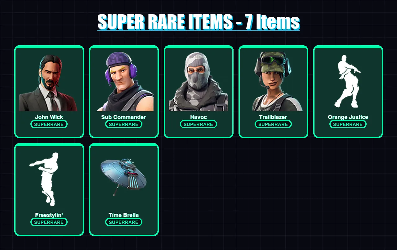 [PC/XBOX/PSN] | John Wick | Sub Commander | Havoc | Trailblazer | Red Knight | 27 skin | 30 pickaxe | 37 emote | 32 glider | Lv580