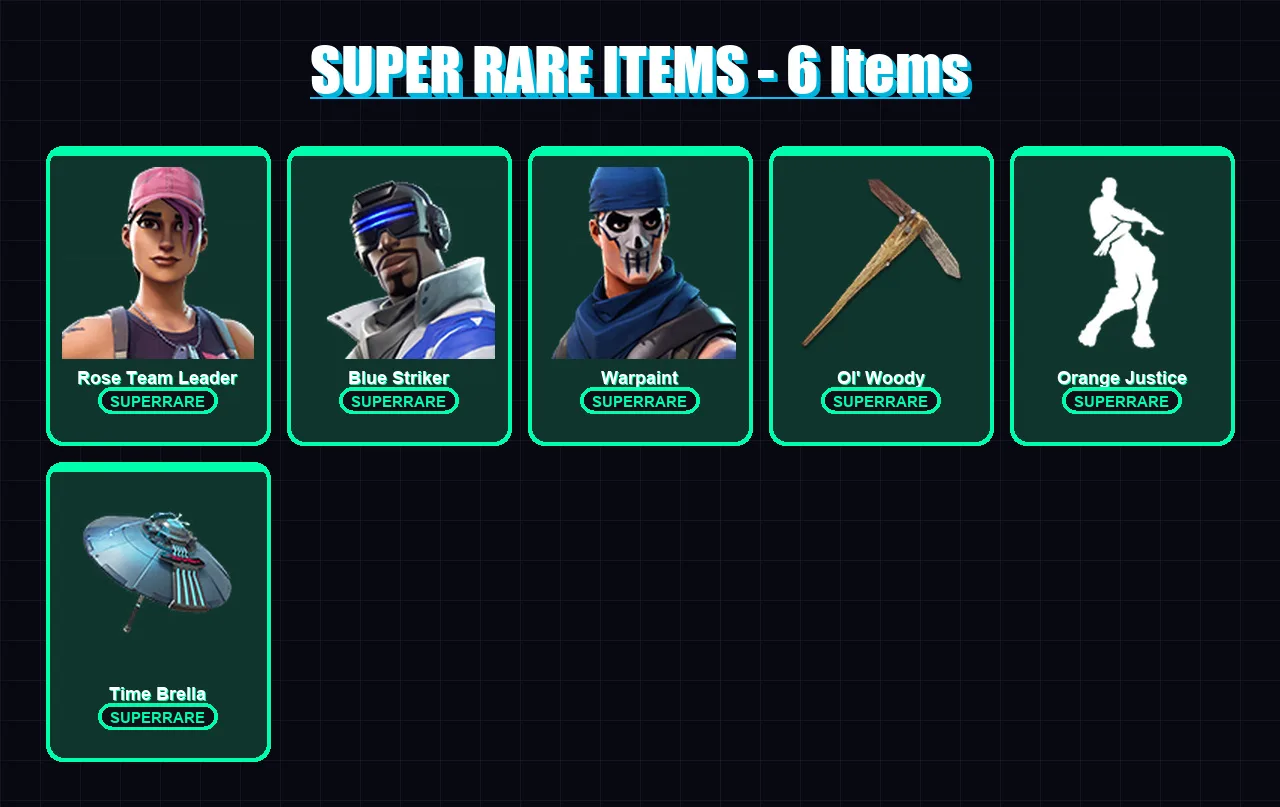 [PC/XBOX/PSN] | Rose Team Leader | Blue Striker | Warpaint | Valor | Carbide | 16 skin | 23 pickaxe | 27 emote | 31 glider | Lv380