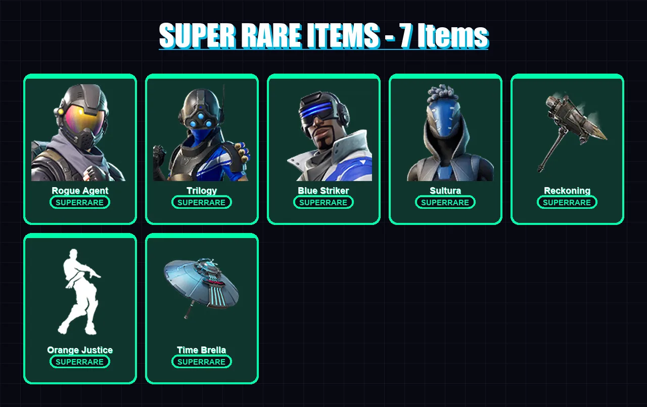 [PS4/PS5/XBOX/PC] | Rogue Agent | Trilogy | Blue Striker | Sultura | Blackheart | 74 skin | 129 pickaxe | 97 emote | 110 glider | Lv2772