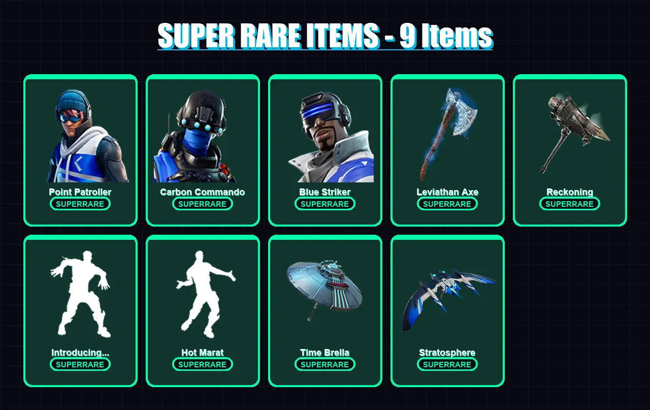 [PC/XBOX] | Point Patroller | Carbon Commando | Blue Striker | Frozen Red Knight | Deadpool | 128 skin | 161 pickaxe | 117 emote | 145 glider | Lv22