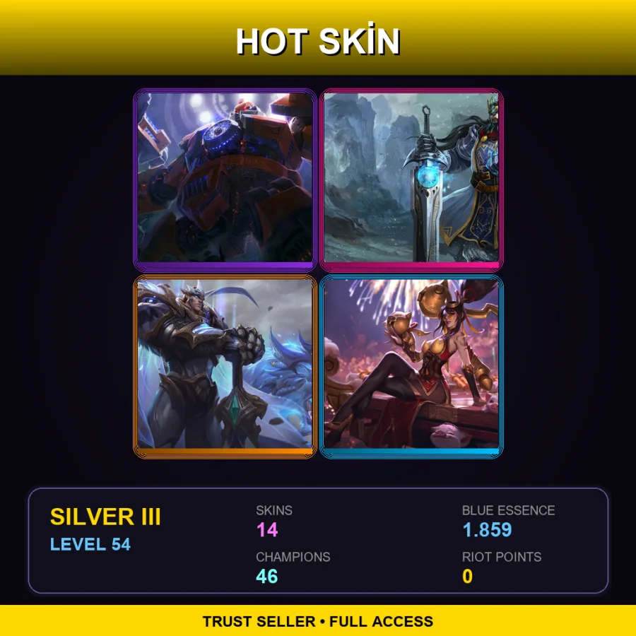 LAN | Lv54 | Silver III | 14 Skin | 46 Champ