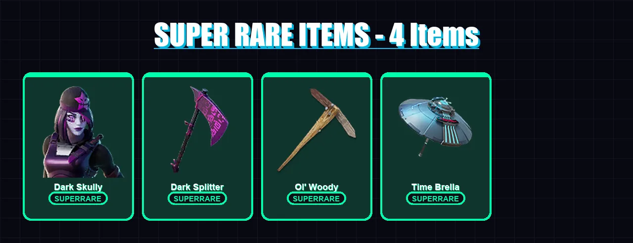[PS4/PS5/XBOX/PC] | Dark Skully | The Foundation | Spectra Knight | The Imagined | Snap | 45 skin | 63 pickaxe | 29 emote | 49 glider | Lv396