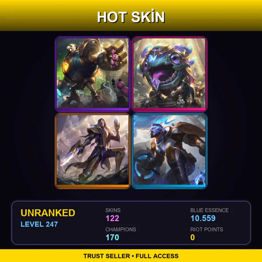 SG | Lv247 | Unranked | 122 Skin | 170 Champ — Sherwood Forest Ashe