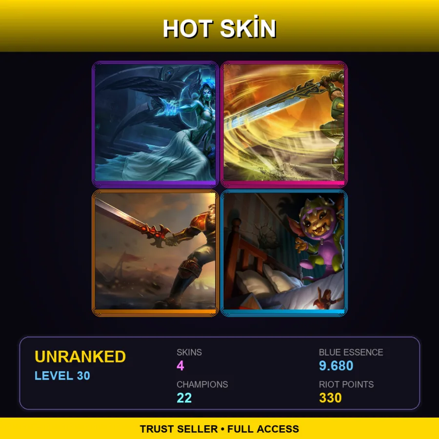 LAS | Lv30 | Unranked | 4 Skin | 22 Champ