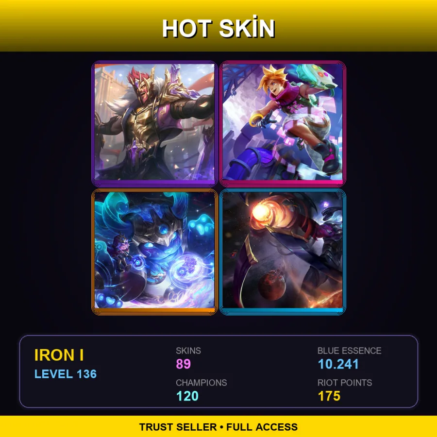 LAS | Lv136 | Iron I | 89 Skin | 120 Champ