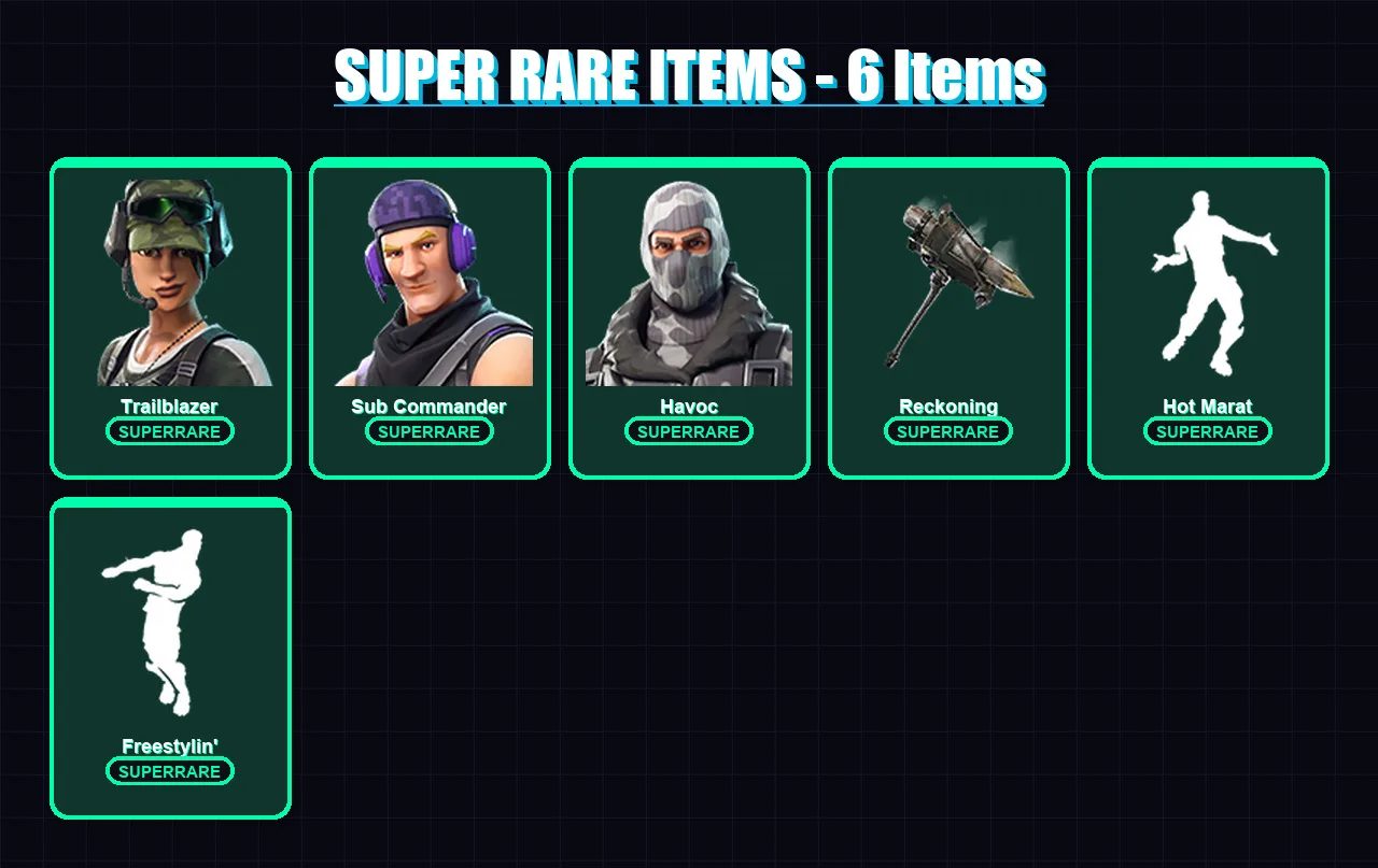 [PC/XBOX/PSN] | Trailblazer | Sub Commander | Havoc | The Ice King | Zenith | 34 skin | 23 pickaxe | 43 emote | 31 glider | Lv397
