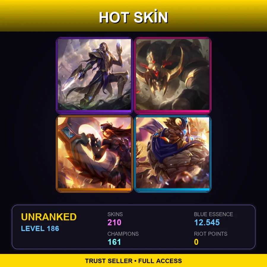 VN | Lv186 | Unranked | 210 Skin | 161 Champ — Midnight Ahri