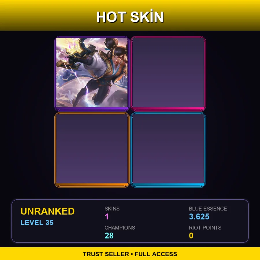 EUW | Lv35 | Unranked | 1 Skin | 28 Champ