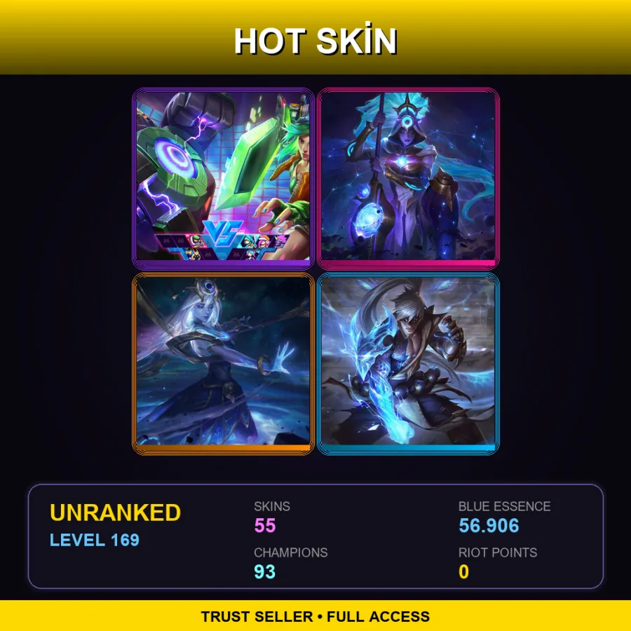 LAN | Lv169 | Unranked | 55 Skin | 93 Champ — High Noon Talon