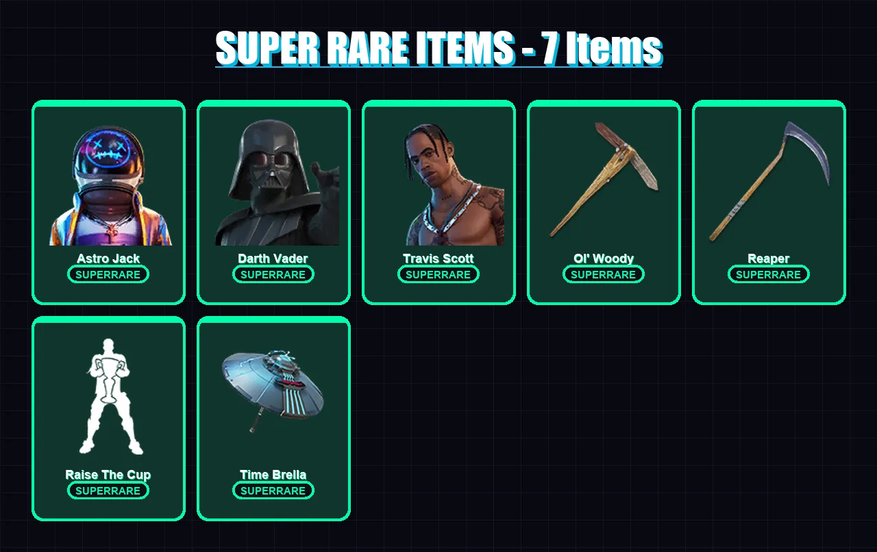 [PC] | Astro Jack | Darth Vader | Travis Scott | Nezumi | Kymera | 157 skin | 148 pickaxe | 128 emote | 118 glider | Lv2204