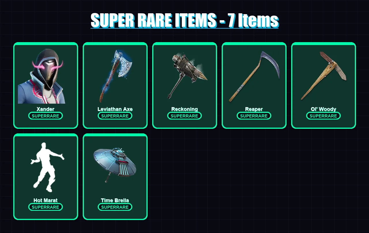 [PC] | Xander | Hybrid | The Ice King | Eternal Knight | Midas | 84 skin | 102 pickaxe | 94 emote | 89 glider | Lv1491