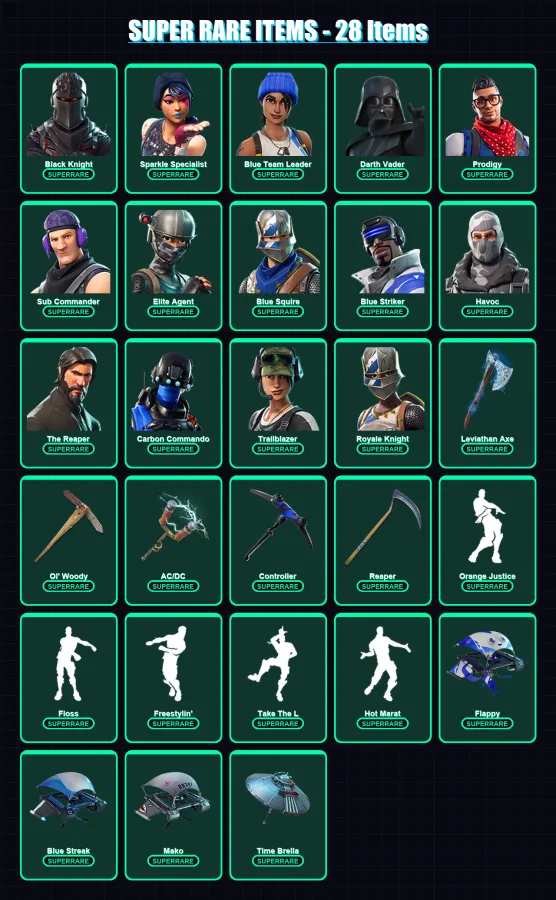 [PS4/PS5/XBOX/PC] | OG Skull Trooper | Black Knight | Sparkle Specialist | 159 skin | Lv2541