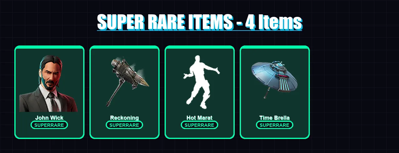 [PS4/PS5/XBOX/PC] | John Wick | Mandalorian | Dire | Eternal Knight | Calamity | 110 skin | 107 pickaxe | 120 emote | 114 glider | Lv1652