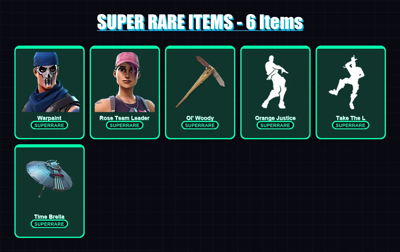[PC/PSN] | Warpaint | Rose Team Leader | Mandalorian | Zenith | Carbide | 39 skin | 49 pickaxe | 59 emote | 50 glider | Lv684