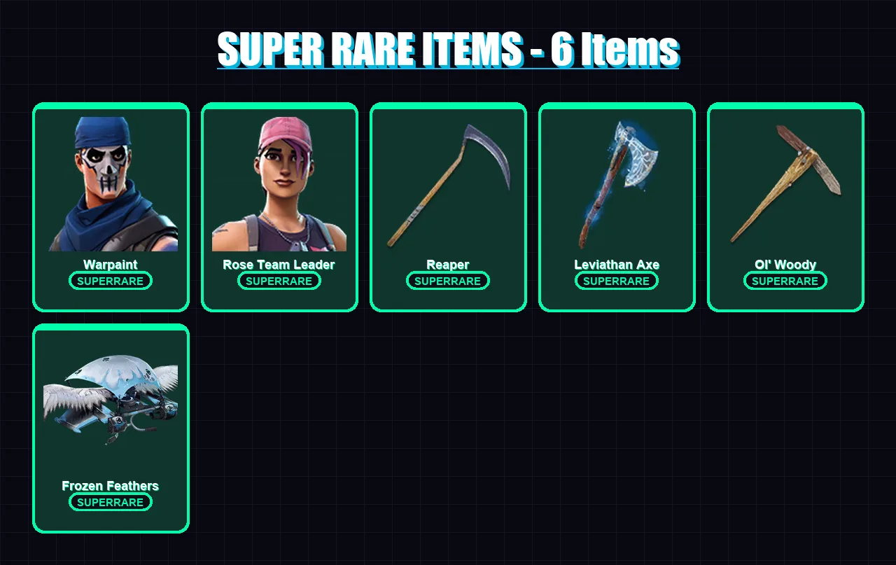 [PS4/PS5/XBOX/PC] | Warpaint | Rose Team Leader | Deadpool | Blaze | Sorana | 77 skin | 70 pickaxe | 86 emote | 54 glider | Lv1037 — Fortnite account