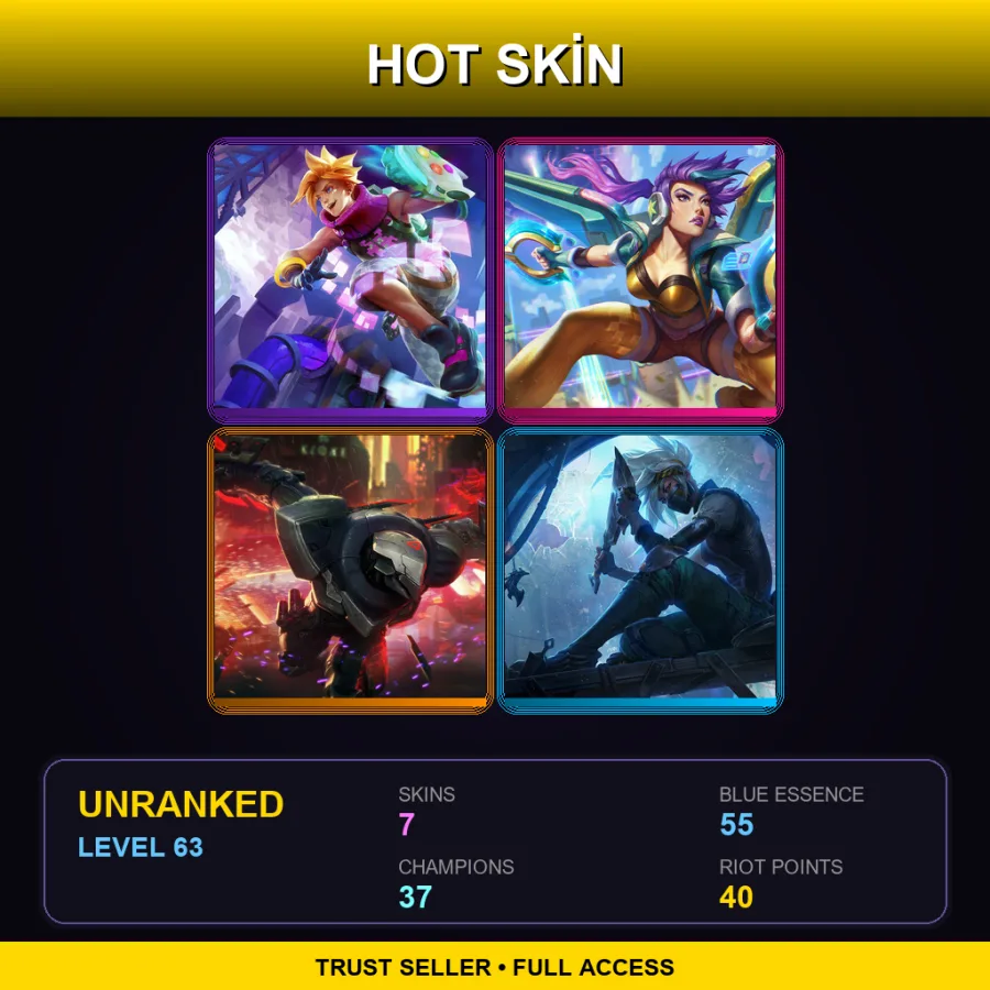BR | Lv63 | Unranked | 7 Skin | 37 Champ
