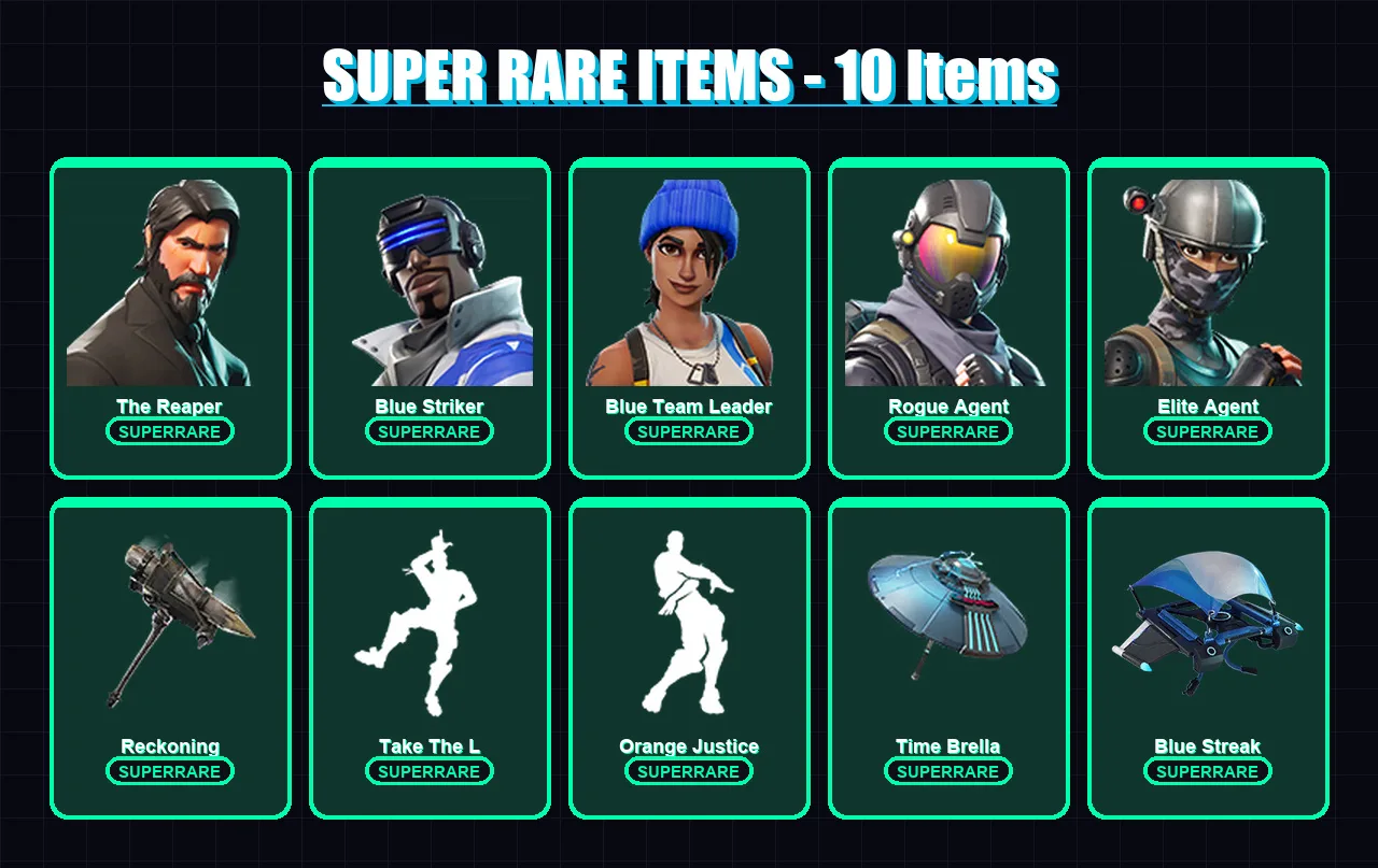 [PS4/PS5/XBOX/PC] | The Reaper | Blue Striker | Blue Team Leader | 118 skin | Lv2016 — Fortnite account