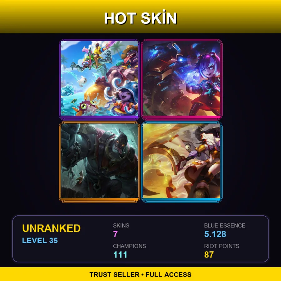LAS | Lv35 | Unranked | 7 Skin | 111 Champ