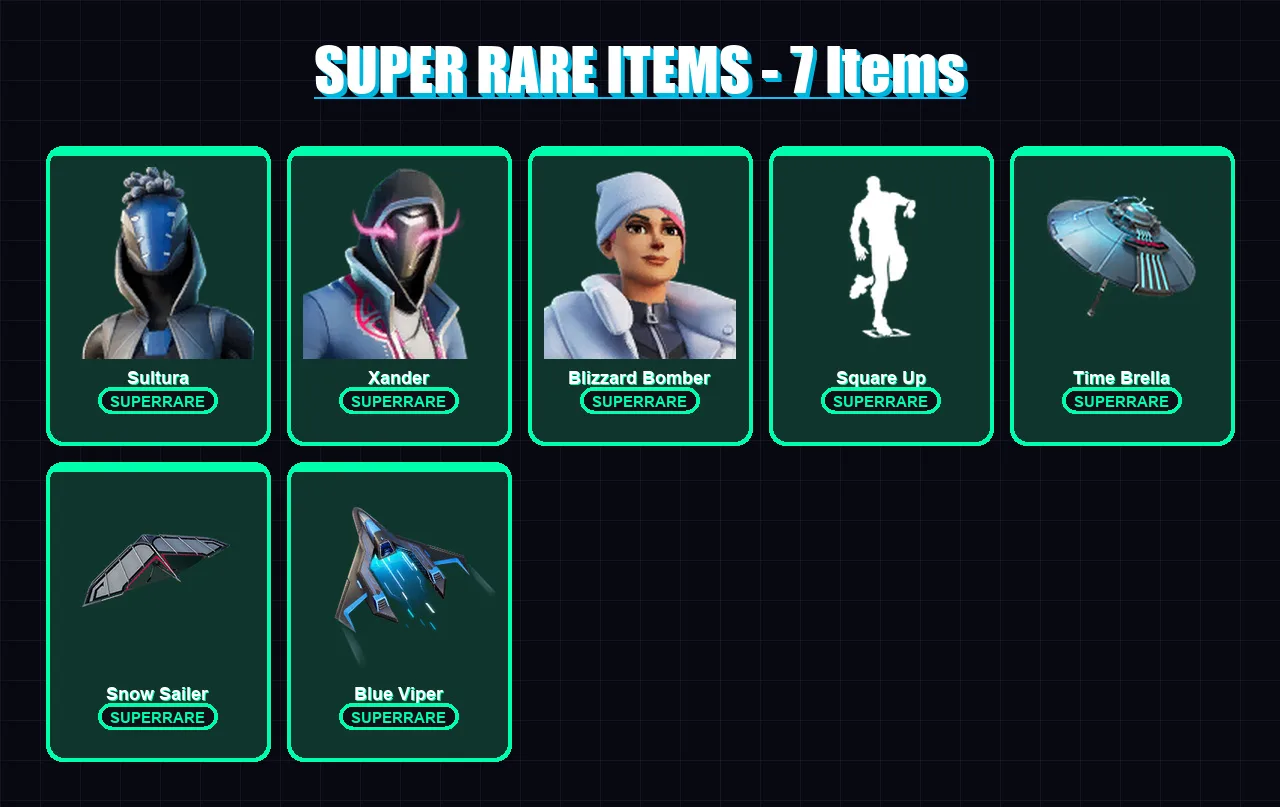 [PC/XBOX/PSN] | Sultura | Xander | Blizzard Bomber | The Cube Queen | Torin | 83 skin | 101 pickaxe | 60 emote | 85 glider | Lv1348