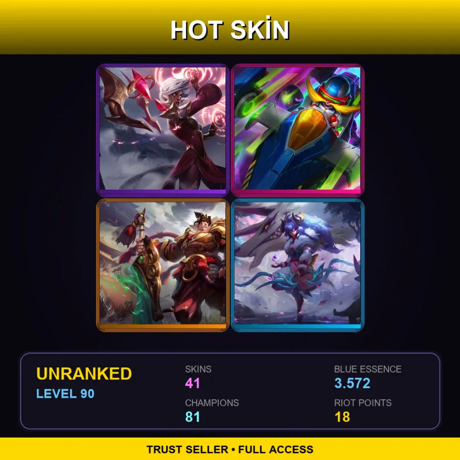 LAS | Lv90 | Unranked | 41 Skin | 81 Champ — Heartseeker Yuumi