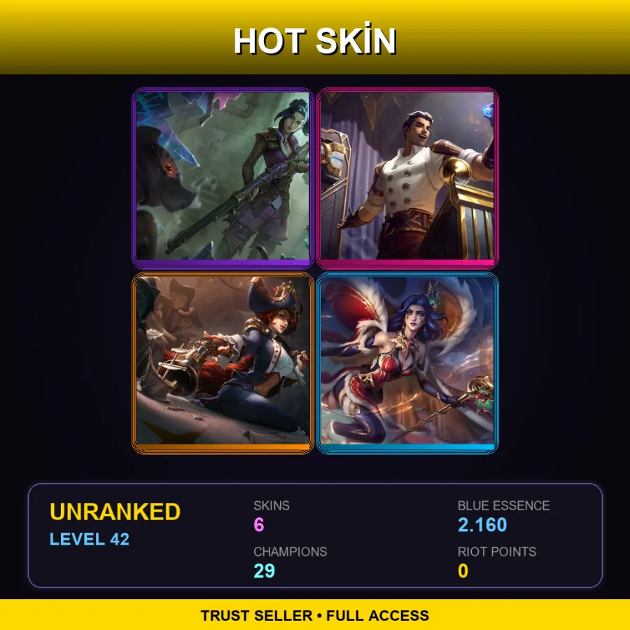 LAS | Lv42 | Unranked | 6 Skin | 29 Champ