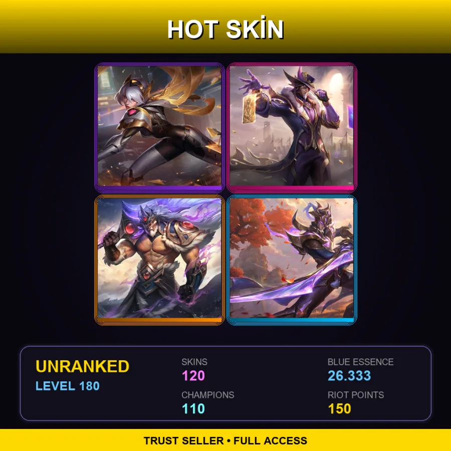 LAS | Lv180 | Unranked | 120 Skin | 110 Champ — Spirit Blossom Syndra