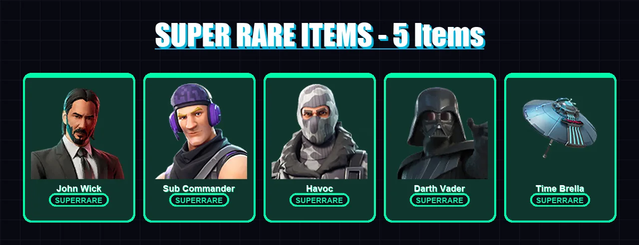 [PC/XBOX/PSN] | John Wick | Sub Commander | Havoc | Darth Vader | Malik | 46 skin | 46 pickaxe | 34 emote | 40 glider | Lv551