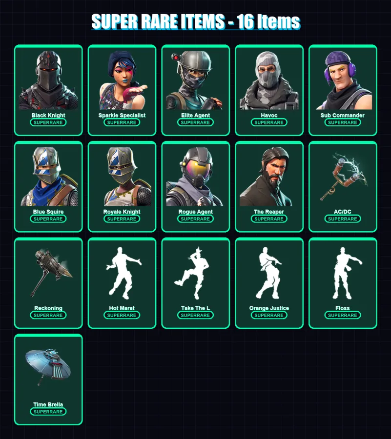 [PS4/PS5/XBOX/PC] | Black Knight | Sparkle Specialist | Elite Agent | Havoc | Sub Commander | 79 skin | 68 pickaxe | 76 emote | 83 glider | Lv1278 — Fortnite account