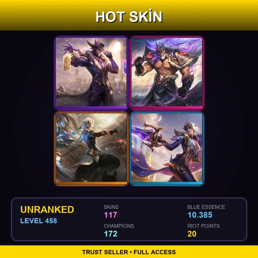 LAS | Lv458 | Unranked | 117 Skin | 172 Champ — Lunar Emperor Thresh