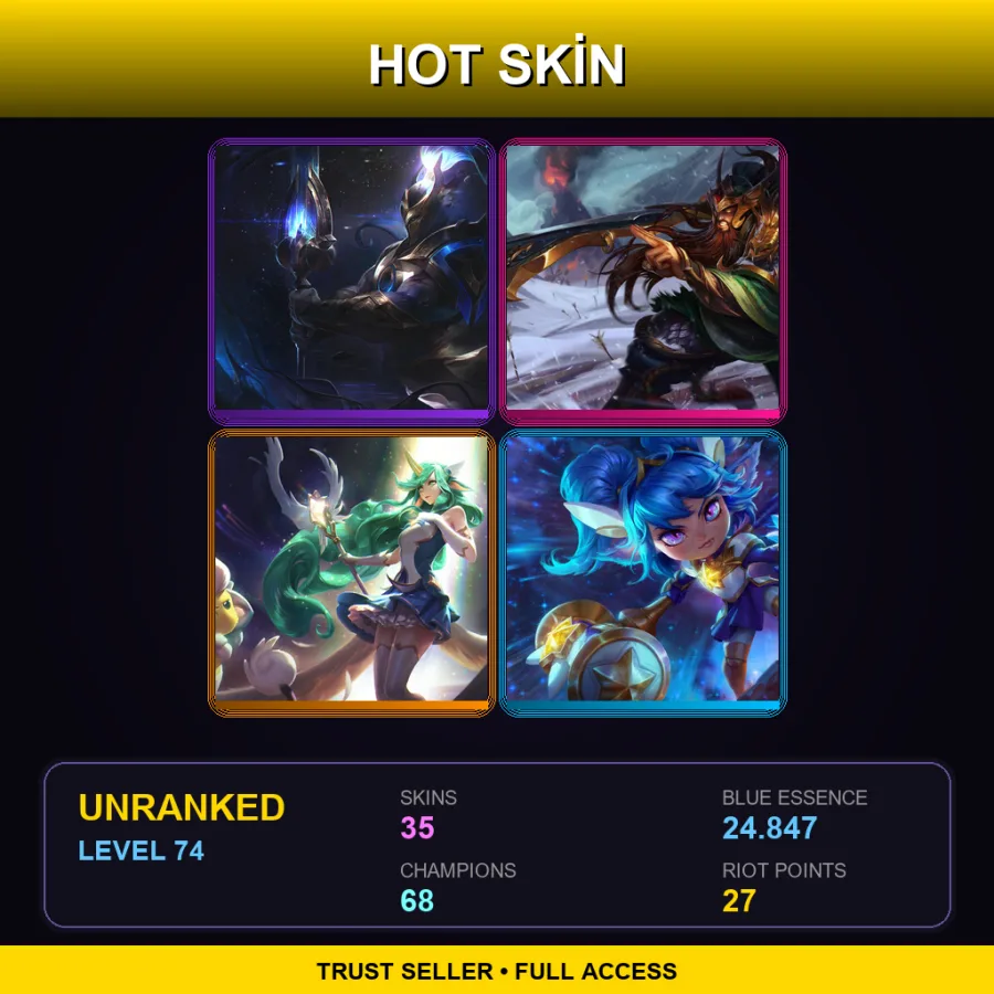 LAN | Lv74 | Unranked | 35 Skin | 68 Champ — El Tigre Braum