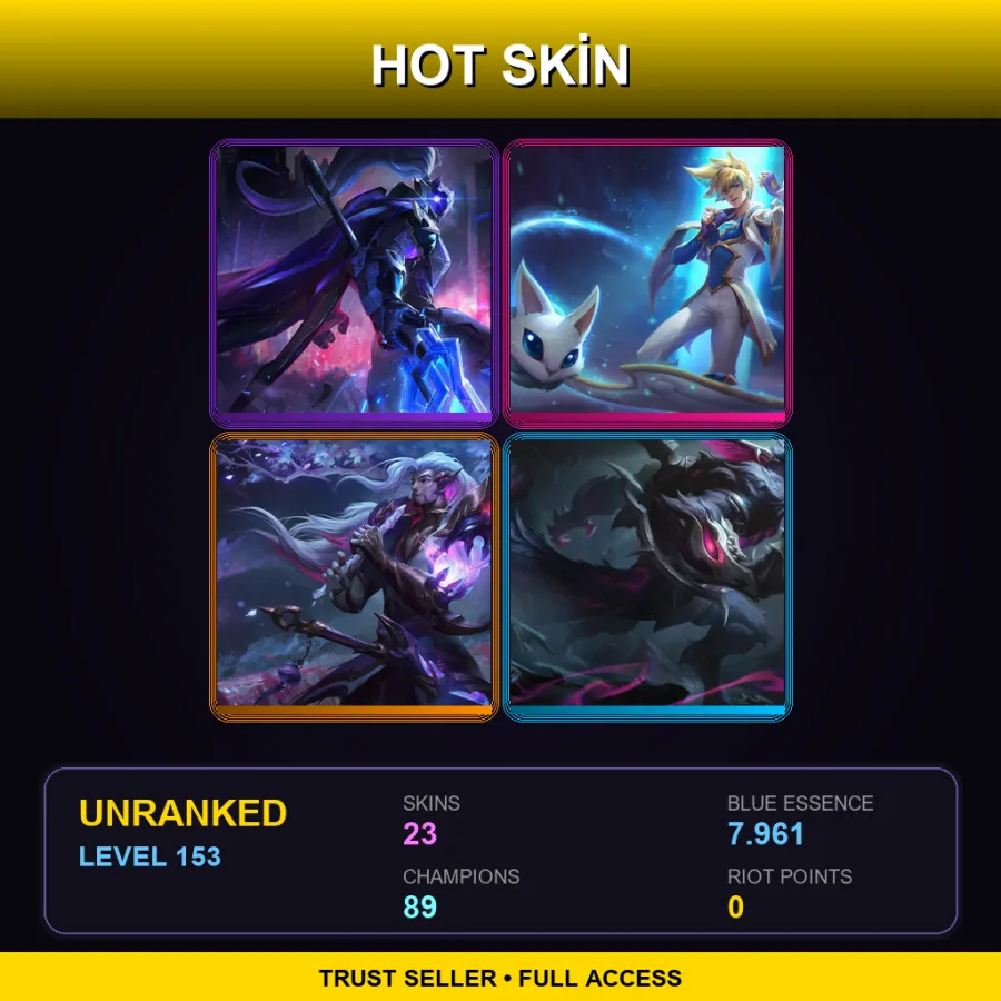 LAN | Lv153 | Unranked | 23 Skin | 89 Champ — Ann Sivir Sary