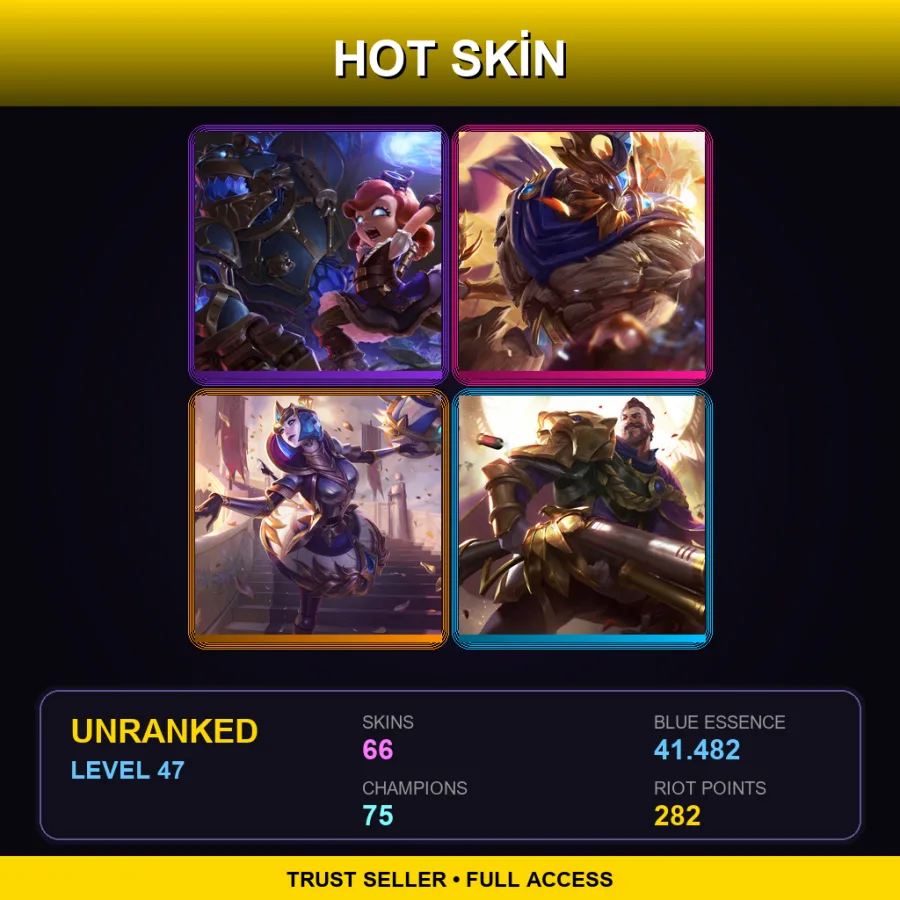 SG | Lv47 | Unranked | 66 Skin | 75 Champ