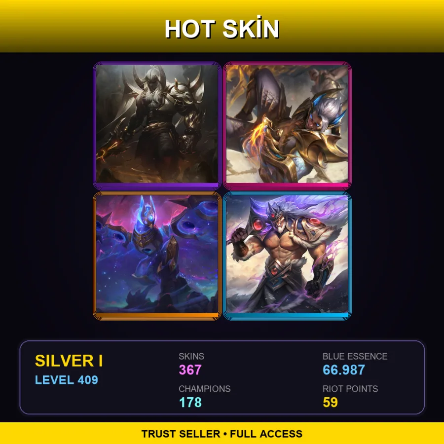 VN | Lv409 | Silver I | 367 Skin | 178 Champ