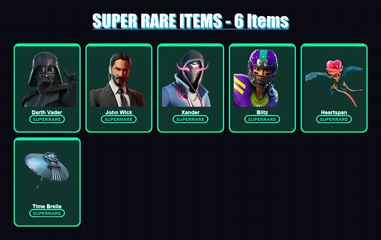 [PC/PSN] | Darth Vader | John Wick | Xander | Blitz | Hades | 385 skin | 424 pickaxe | 303 emote | 275 glider | Lv4327