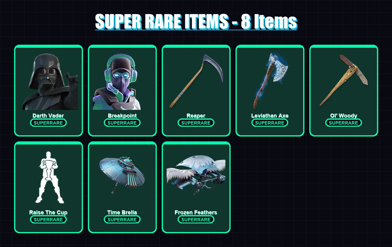 [PC/XBOX/PSN] | Darth Vader | Breakpoint | The Foundation | Midas | The Imagined | 327 skin | 331 pickaxe | 218 emote | 208 glider | Lv3847