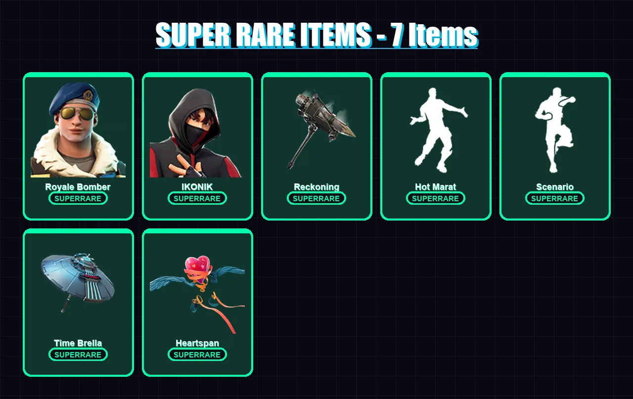 [PC/XBOX/PSN] | Royale Bomber | IKONIK | The Ice King | Cuddle Team Leader | Hybrid | 51 skin | 46 pickaxe | 63 emote | 50 glider | Lv844