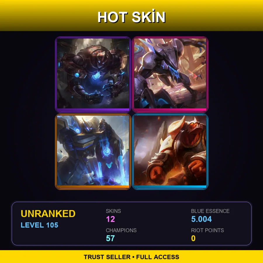 BR | Lv105 | Unranked | 12 Skin | 57 Champ