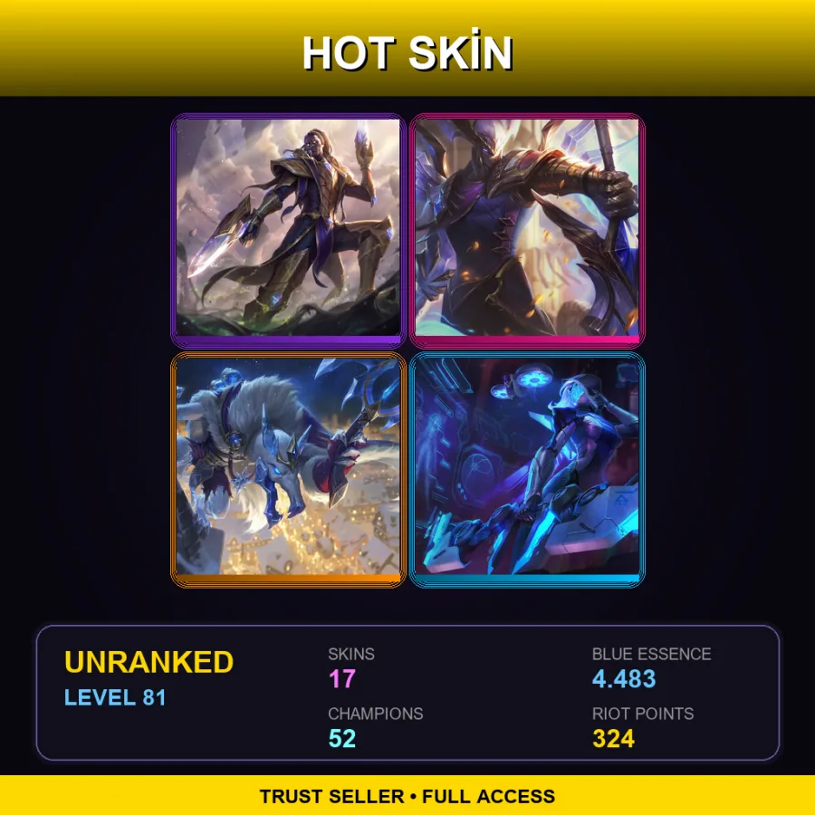 LAS | Lv81 | Unranked | 17 Skin | 52 Champ with Miss Fortune