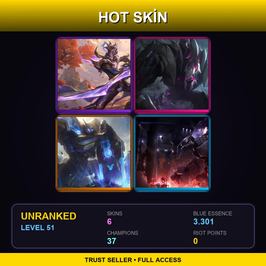 TR | Lv51 | Unranked | 6 Skin | 37 Champ