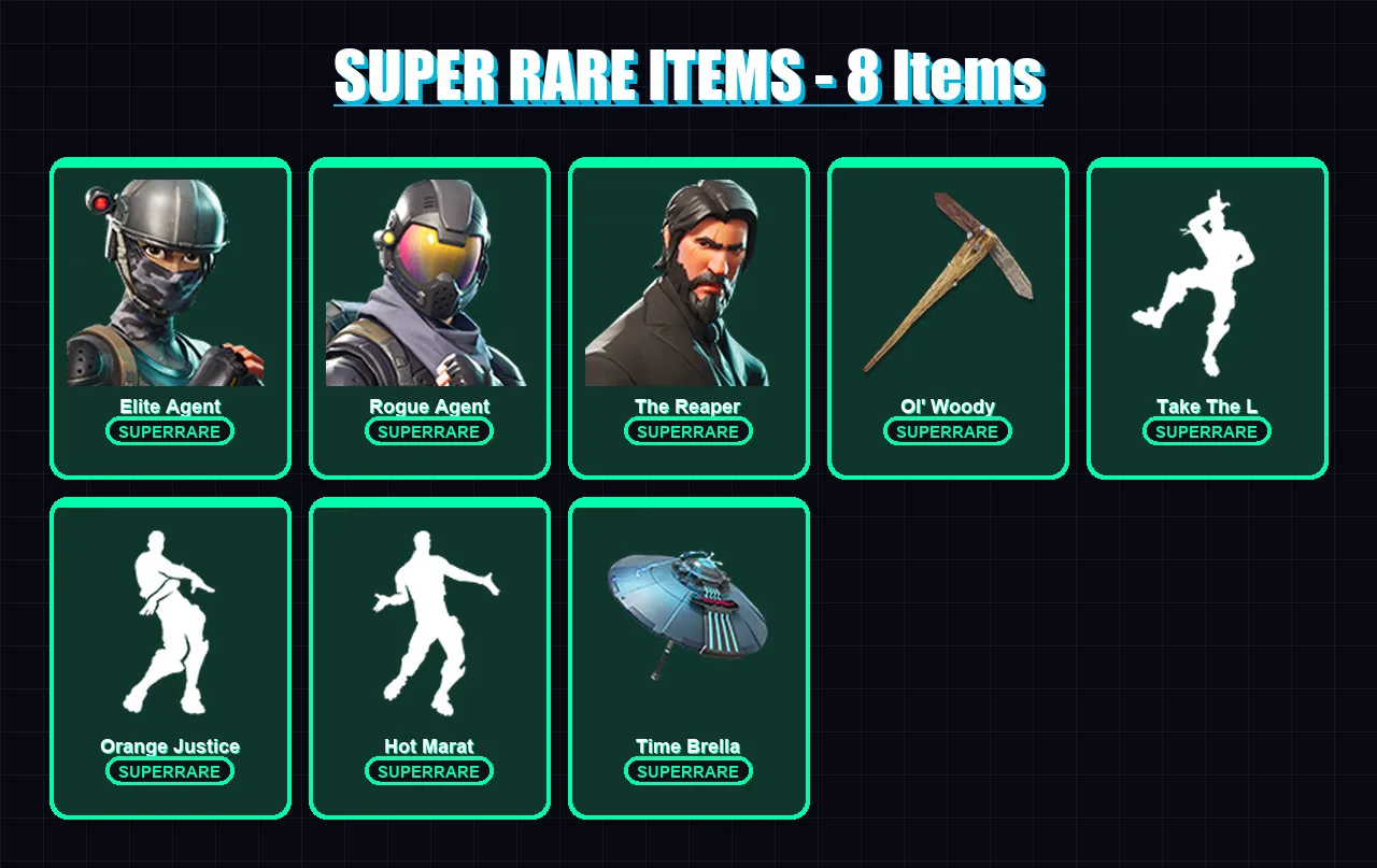 [PC/PSN] | Elite Agent | Rogue Agent | The Reaper | Carbide | Ronin | 39 skin | 45 pickaxe | 50 emote | 59 glider | Lv1029