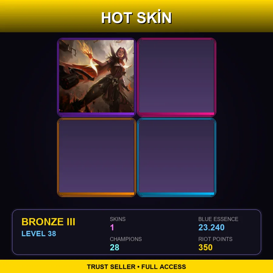 TR | Lv38 | Bronze III | 1 Skin | 28 Champ