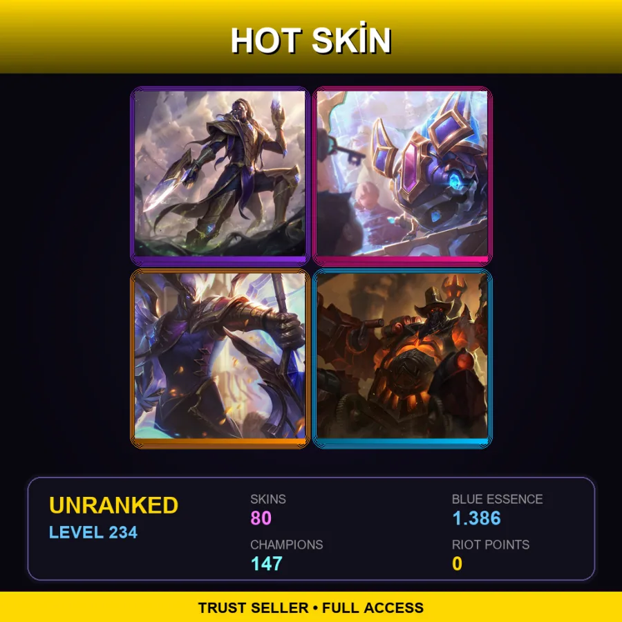 VN | Lv234 | Unranked | 80 Skin | 147 Champ — Order Of The Lotus Irelia